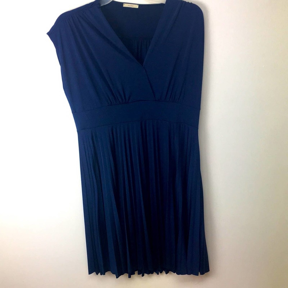 Maita's beautiful, blue, pleated no-wrinkle hand-wash dress size 2X